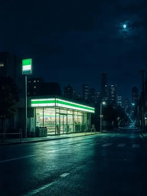 短剧《24小时药店的灯》封面 - 悬疑夜归