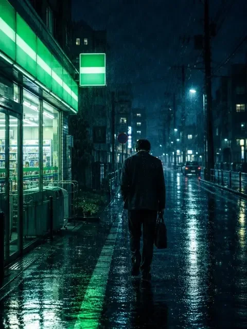 短剧《雨夜归途》封面 - 悬疑夜归